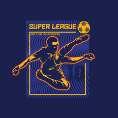 Fototapeta premium soccer t shirt print. boys soccer graphic tees vector illustration design and other uses