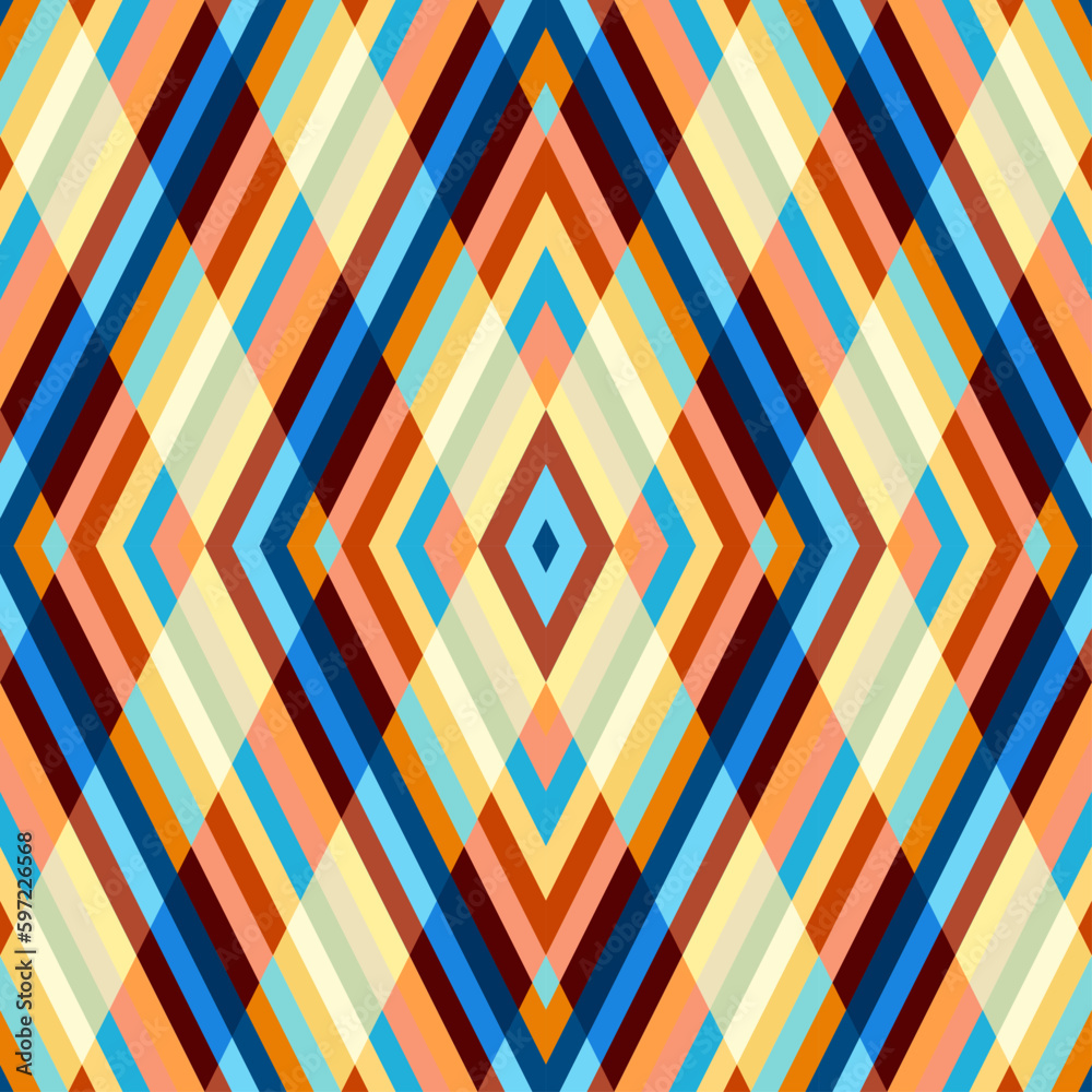 Poster Argyle seamless vector pattern background. Pattern of a rhombuses.