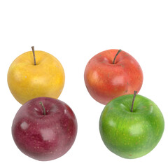 3D rendering illustration of some apples