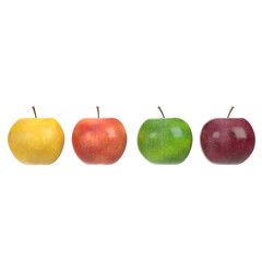 3D rendering illustration of some apples