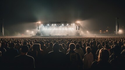 Fototapeta na wymiar Fans at a Concert. Generative AI