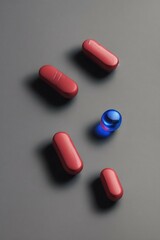 Pills and Capsules multicolored texture, Generative AI
