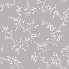 Fototapeta na wymiar seamless pattern of branches and leaves