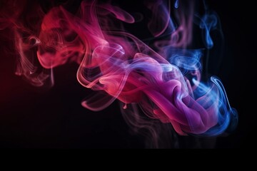 A red and blue smoke is in the air, created with Generative Ai Technology