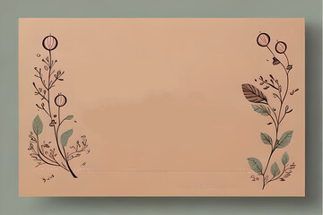 An empty greeting card with a soft and muted color scheme and a cozy and nostalgic atmosphere, and space for personalized messages or notes