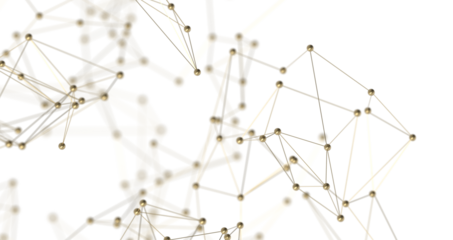 Abstract digital background of points and lines. Glowing plexus. Big data. Network or connection. PNG transparent