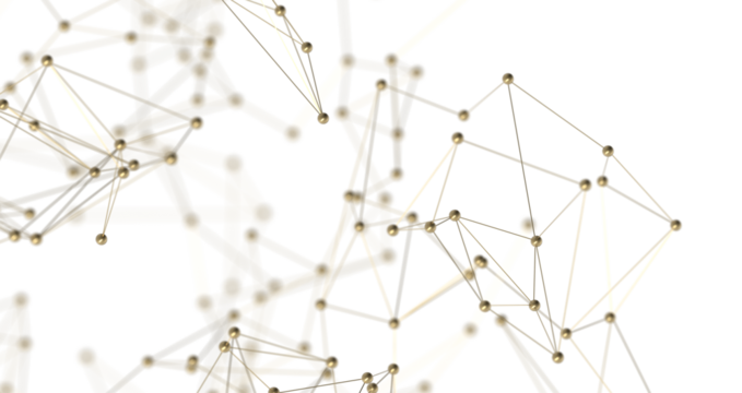 Abstract digital background of points and lines. Glowing plexus. Big data. Network or connection. PNG transparent