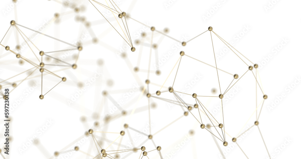 Aufkleber Abstract digital background of points and lines. Glowing plexus. Big data. Network or connection. PNG transparent