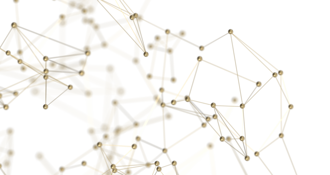 Abstract digital background of points and lines. Glowing plexus. Big data. Network or connection. PNG transparent - Powered by Adobe