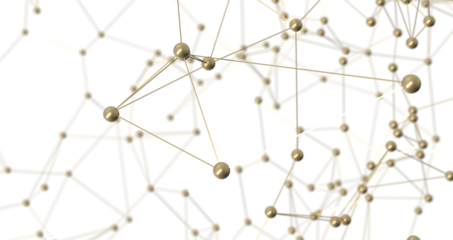 Abstract digital connection dots and lines. Technology background. Network connection structure. Plexus effect. 3d PNG transparent