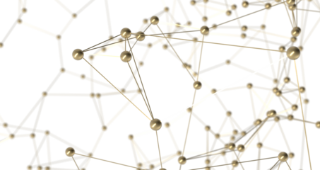 Abstract digital connection dots and lines. Technology background. Network connection structure. Plexus effect. 3d PNG transparent