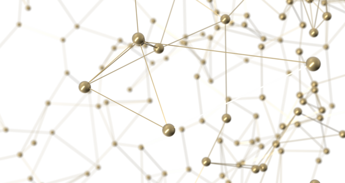 Abstract digital connection dots and lines. Technology background. Network connection structure. Plexus effect. 3d PNG transparent