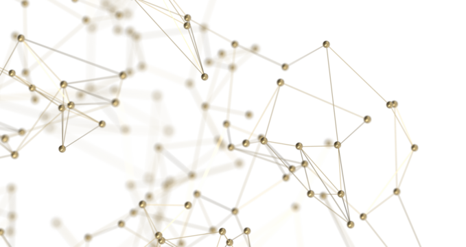 Abstract digital background of points and lines. Glowing plexus. Big data. Network or connection. PNG transparent