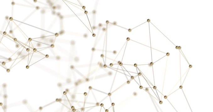 Abstract digital background of points and lines. Glowing plexus. Big data. Network or connection. PNG transparent