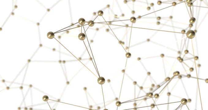 Abstract digital connection dots and lines. Technology background. Network connection structure. Plexus effect. 3d PNG transparent