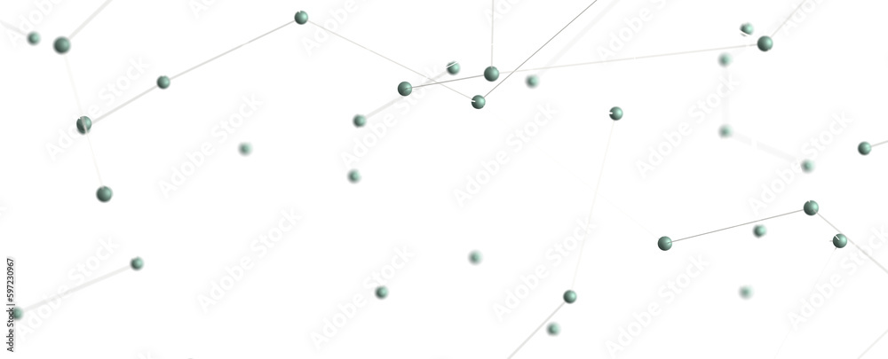 Poster Abstract digital background of points and lines. Glowing plexus. Big data. Network or connection. - PNG transparent