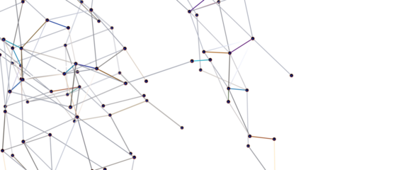 network shape. Abstract 3D render - PNG transparent