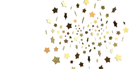 XMAS Holiday golden decoration, glitter frame isolated -