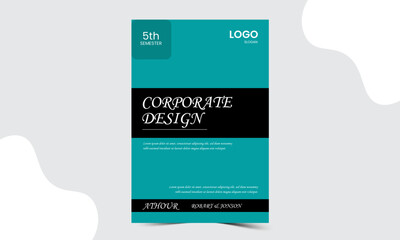 Set of Brochure Design &  book Cover Template for Brochure, Catalog, Layout with Color Shapes. Modern Vector illustration Brochure Concept in Dark Colors