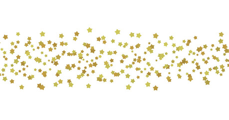 XMAS stars. Confetti celebration, Falling golden abstract decoration for party, birthday celebrate, (PNG transparent)