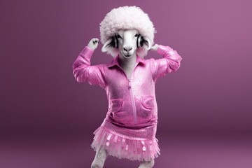 Creative Sheep Party Animals in Their Disco-Fashion Gettin' Groovy on the Dance Floor: Generative AI