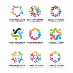 logo people community vector icon