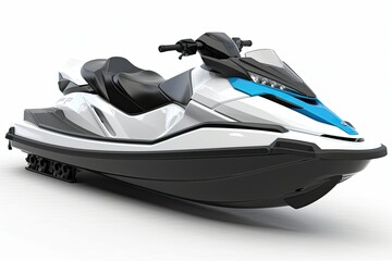 Naklejka premium New white jet ski isolated on white background. Generative AI