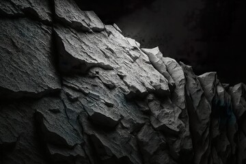 Fond de pierre grise. Gros plan de la texture des montagnes. Texture de roche blanche. Fond grunge de texture rocheuse. Bloc de roche naturelle. Détail. Ai générative  - obrazy, fototapety, plakaty
