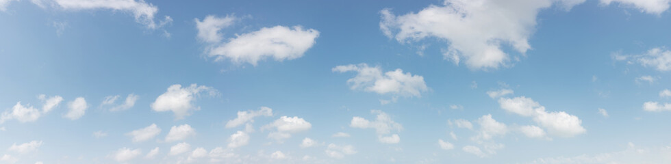 Obraz premium Summer blue sky cloud gradient light white background. Beauty clear cloudy in sunshine calm bright winter air bacground. Gloomy vivid cyan landscape in environment day horizon skyline view spring wide