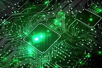 Obraz premium Fantastic CPU of the future background. Generative AI