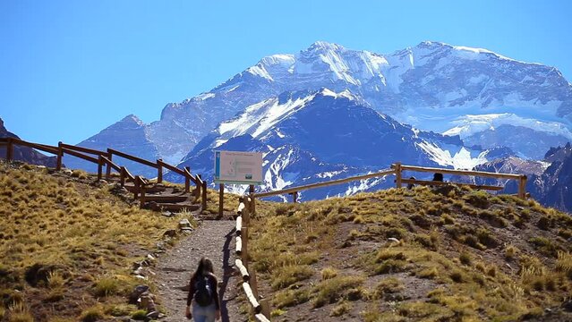 Aconcagua  is a mountain in the of the Andes mountain range, in  Argentina. It is the highest mountain in the Americas,  with a summit elevation of 6,961 metres (22,838 ft).