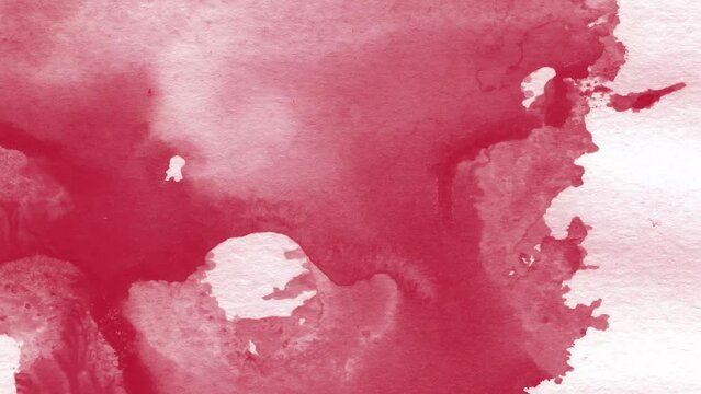 Abstract Watercolor Splashes Background Rose Red