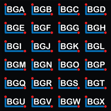BGA to BGX letter logo creative design with vector graphic, BGA to BJX simple and modern logo.
