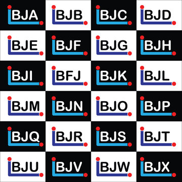 BJA to BJX letter logo creative design with vector graphic, BJA to BJX simple and modern logo.
