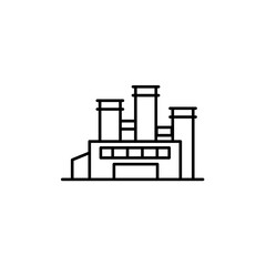 Factory icon industry, building, engineer, nuclear power plant for app web logo banner poster icon - SVG File