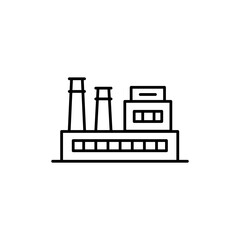 Factory icon industry, building, engineer, nuclear power plant for app web logo banner poster icon - SVG File