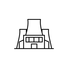 Factory icon industry, building, engineer, nuclear power plant for app web logo banner poster icon - SVG File