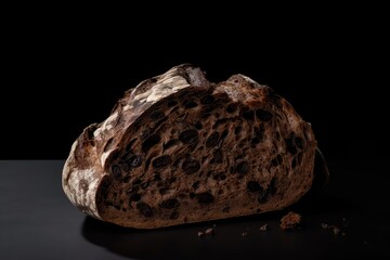 Delicious bread on a dark background