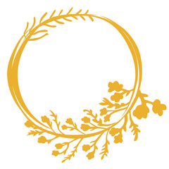 Gold Circle Wreath Frame 