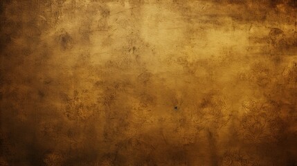 Obraz premium Elegant Luxury Gold Textured Grunge Paper: Old Vintage Brown Aged Antique Parchment Dirty Textured Wallpaper, Generative AI