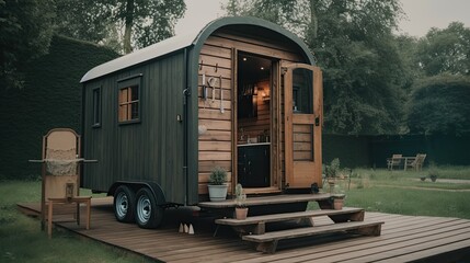 Embrace the Adventure: An Unconventional Look at Outdoor Living with a Tiny House on Wheels, Generative AI