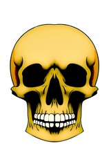 Skull. Can be used like emblem, logo, badge, label. mark, poster or print