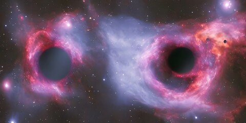 Endless universe with stars and galaxies in outer space.