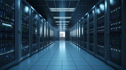 Data Center, room with servers