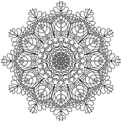 Mandala coloring page. vector mandala eps and image