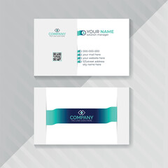 Double-sided modern and minimalist creative business card vector print-ready design template, name card, visiting card, vector card