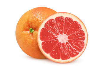 Grapefruit on isolated white background