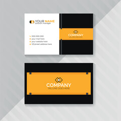 Double-sided modern and minimalist creative business card vector print-ready design template, name card, visiting card, vector card