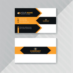 Double-sided modern and minimalist creative business card vector print-ready design template, name card, visiting card, vector card