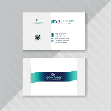 Double-sided modern and minimalist creative business card vector print-ready design template, name card, visiting card, vector card